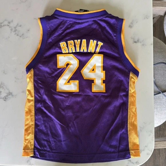Adidas Kids Lakers Purple and Yellow Basketball Jersey - Picture 2 of 3